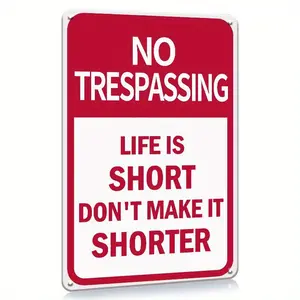 [Fun Do not Enter Sign] Fun Metal Do not Enter Sign - Private Property Signs, Warning Signs, Safety Signs, Iron Painted Wall Decorations