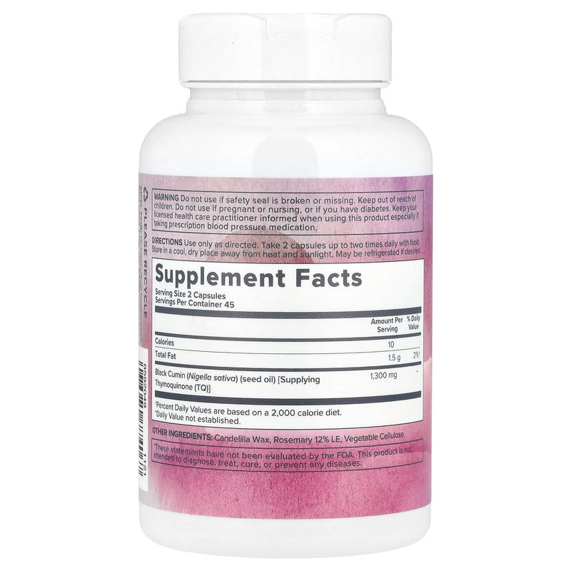 Heritage Store Black Seed Oil, 90 Capsules (650 mg per Capsule)