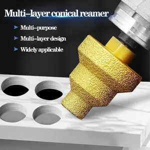 Three-Stage Diamond Drill Bit for Tile Concrete Quartz Stone Hole Expansion, Dry Wet Use M10 Thread Three Sizes Available Durable High Efficiency, Diamond Drilling Bits