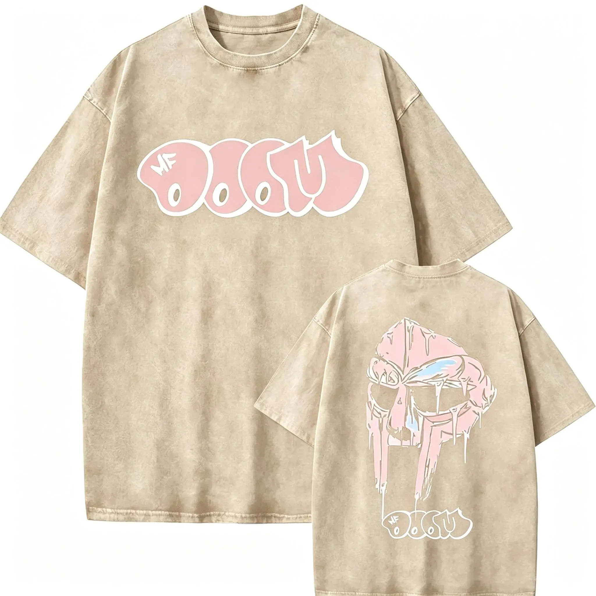 Washed T-shirt-Apricot