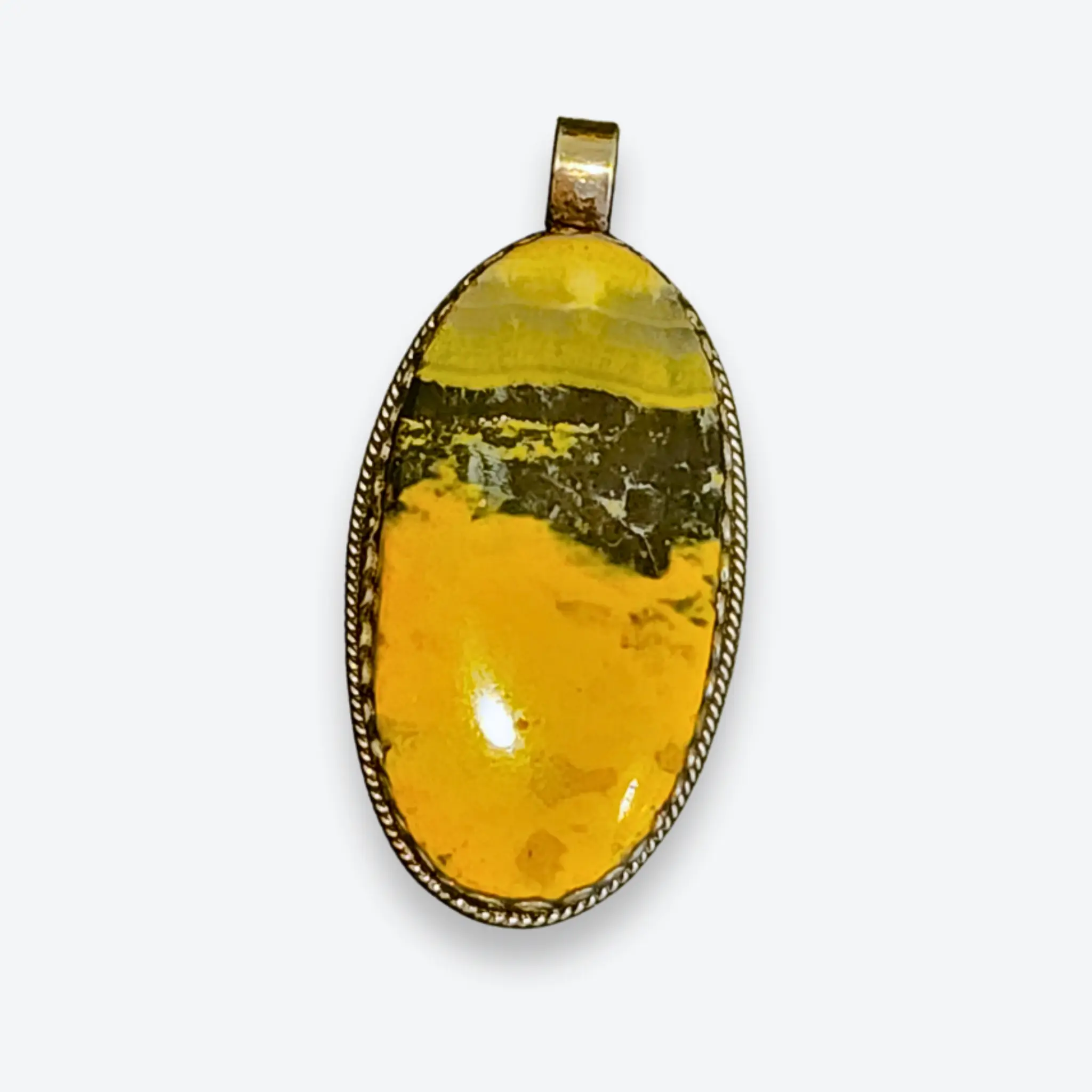 Extra Large Bumble Bee Oval Pendant