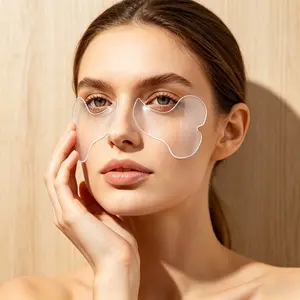2pcs Large Silicone Eye Patches, Transparent Soft Facial Training Pads, Reusable Washable, Ideal for Home Skincare Use