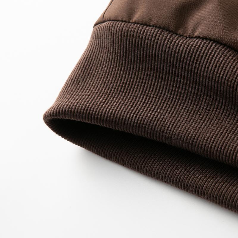 Men's Simple Contrasting Color Hooded Bomber Jacket Delicate Smooth Fabric Three Dimensional Tailoring Trendy Commuting Style Light Social Adaptation Personalized Versatile Model