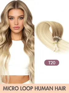 Micro Ring Hair Extensions, Real Human Micro Rings, No Heat or Glue Needed, Natural Full Look for Weddings, Dinners, Professional Events