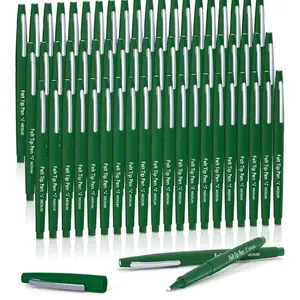 Lelix Felt Tip Pens, 60 Green Pack, 0.7mm Medium Point, Felt Tip Markers Pens for Journaling, Writing, Note Taking, Planner, Perfect for School Office and Art Supplies