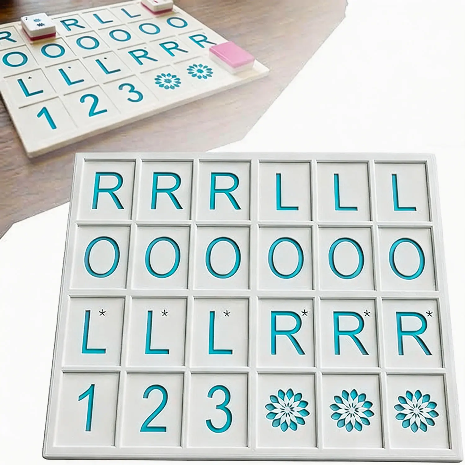 American Mahjong Practice Board - 3D Printed Eco-Friendly PLA Tool with Aesthetic Appeal, Floral Designs for Solo Training, Tournament Skill Enhancement, 2026 Home & Party Supply Gift