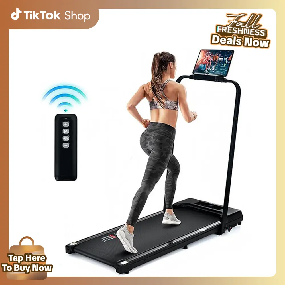 2 in 1 Walking pad Treadmill with Handlebars, 6.2 MPH, Portable, Foldable, Under Desk Design, Remote Control, Great treadmills for home and mini tread