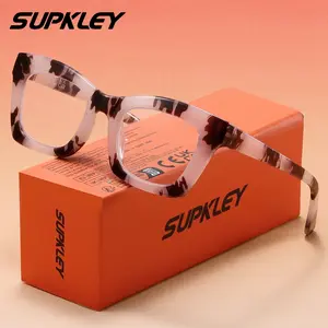Supkley Classic Vintage Leopard Print Anti-Blue Light Reading Glasses, PC Lens Material, Framed, Christmas & Valentine's Day Gift Choice