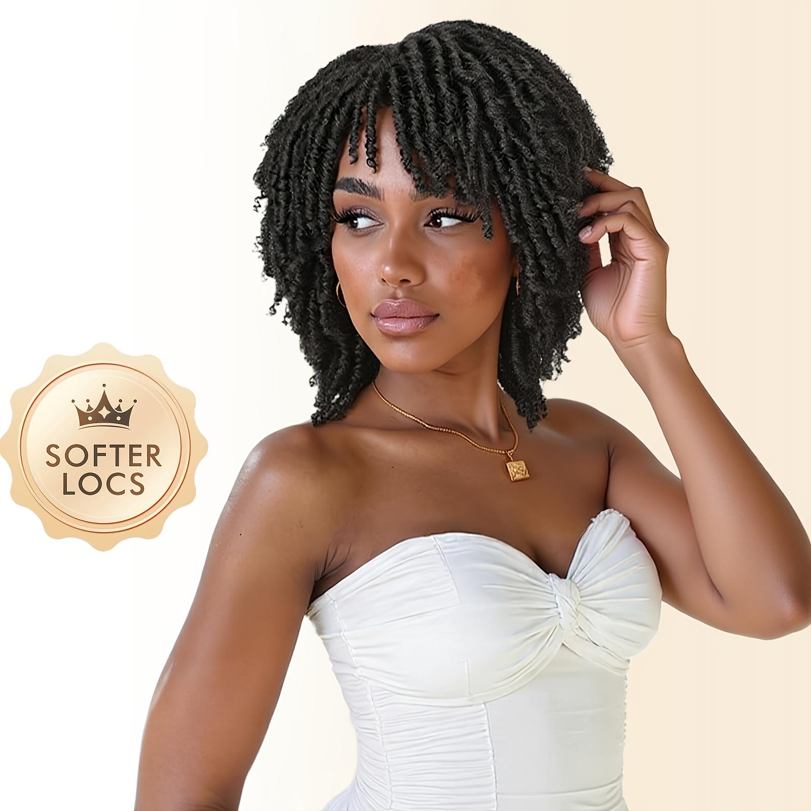 Crochet Short Dreadlock Synthetic Wig for, Suitable for Daily Wear and Parties, 8 Inches