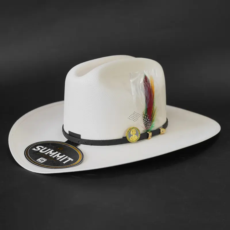Summit Chaparral 50X Cowboy Hat x3.5" Edicion San Judas Brim Short Crown 4.5" Estilo Sinaloa Toquilla Negra