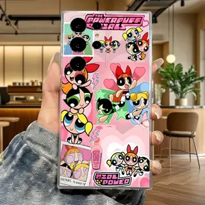 The Powerpuff Girls Theme Collage Phone Case Compatible with Samsung S26 S25 S24 S23 S22 S21 Edge Ultra Plus Fe & A57 A56 A36 A16 A54 A34 A33 For iphone 17 16 15 14 13 12 11 17Air Plus Pro Promax Cartoon