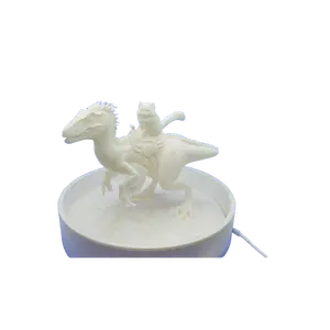 Light Magical Princess Donut-Riding Mongo Statue - DCC Inspired 3D Print Collectible Style Figurines, White PLA Home Decor, Ideal Gift for Home Decor Enthusiasts