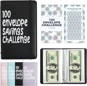 100 Days Money Saving Challenge Coin Envelope Budgetstorage Book, Money Saving Binder, Easy and Fun Way to Save $10,000 or $5,050, Saving Challenge Book with Family, Friends, Bestie