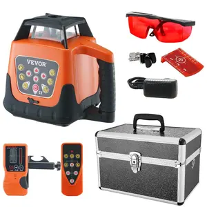 VEVOR Rotary Laser Level 1650ft, 360 Degree Self Leveling Red Cross Line Laser, 5 Rotation Speeds4 Scanning Angles Adjustment, IP66 Waterproof Remote Control Manual Self - leveling Mode, Battery Included