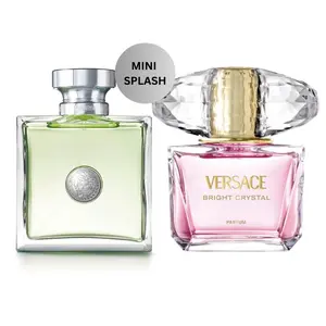 [2 PACK] Versace Bright Crystal Parfum 0.17 oz (5 ml)  + Versense 0.17 oz (5 ml)