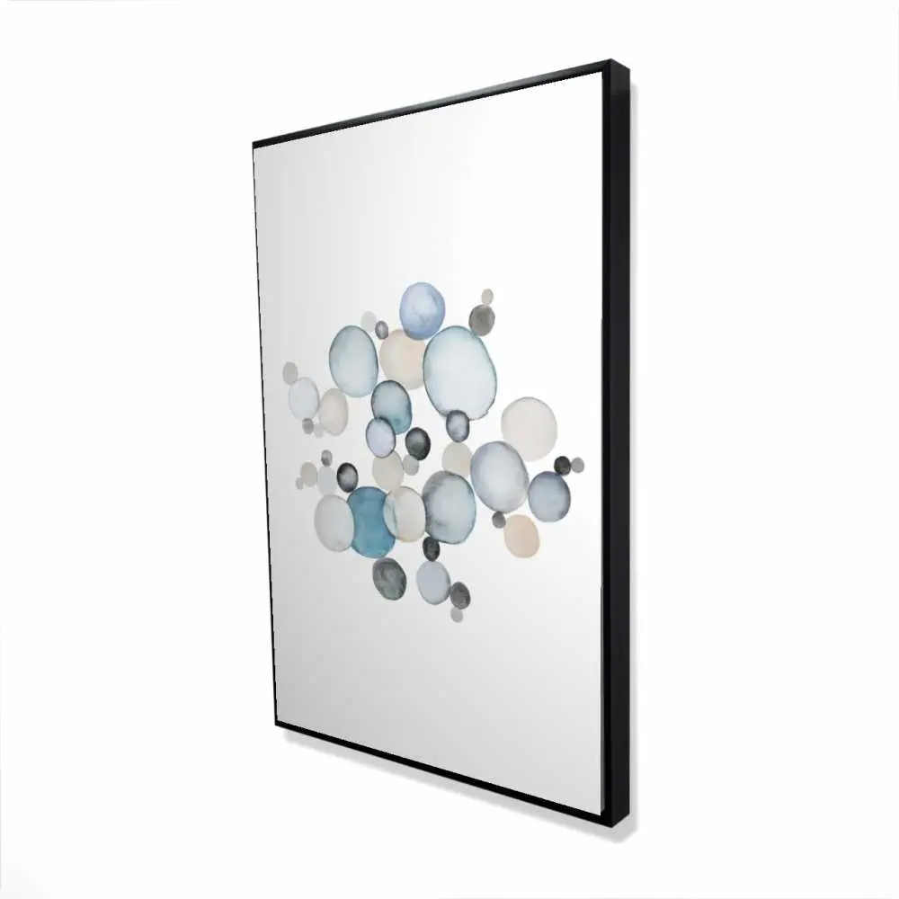 Begin Home Decor 2081-3624-AB64 24 x 36 in. Round Pebbles - Minimalist Abstract Framed Canvas Art
