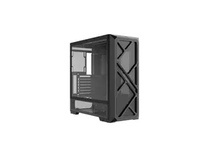 SAMA S41 Mid-Tower PC Case, 4 x 120mm ARGB Fans, Pre-Installed ARGB HUB, 4mm Tempered Glass, USB3.1 Type-C & USB 3.0 Ports, 7 Slots, Supports ATX / M-ATX / ITX, 360mm Water Cooling, Black