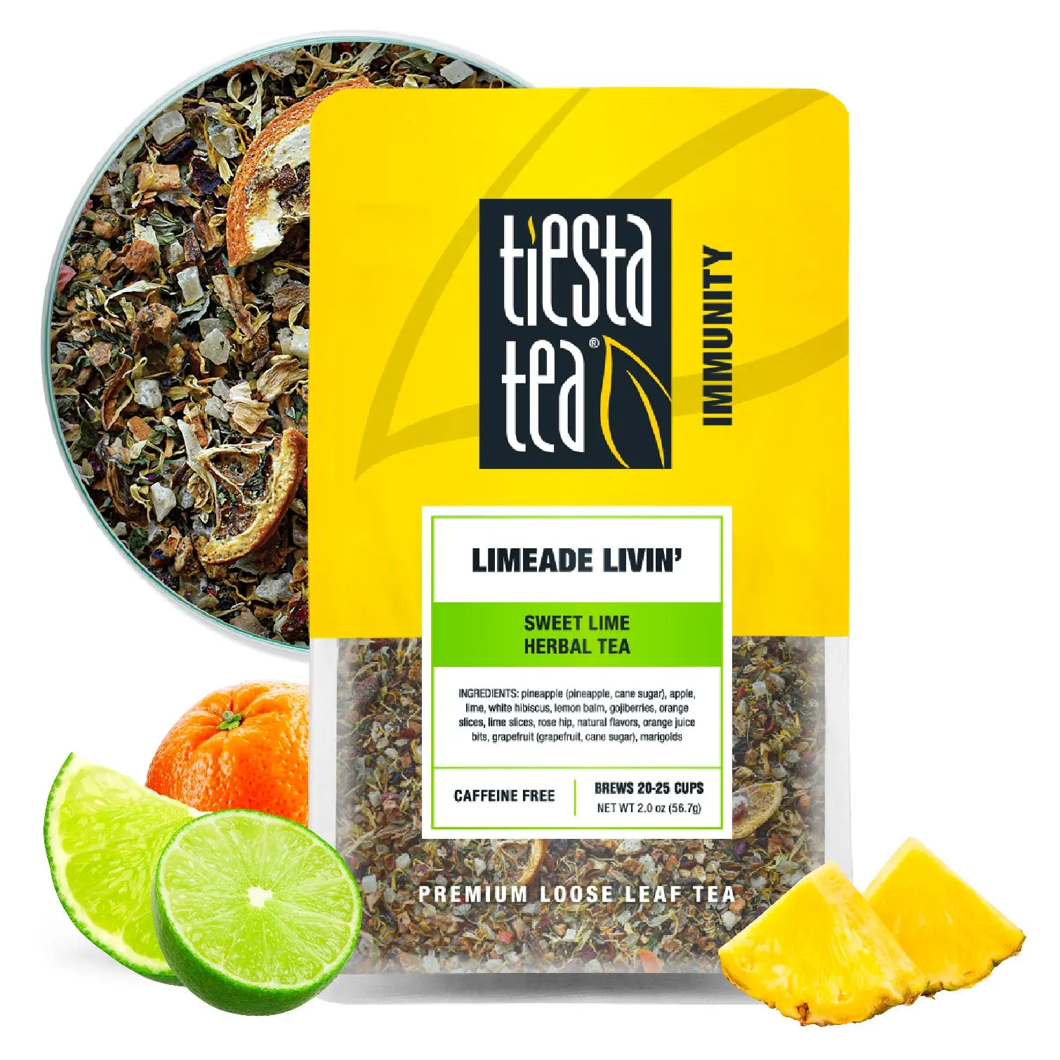 Sweet Lime Herbal Tea, Limeade Inspired Loose Leaf Blend | Tiesta Tea