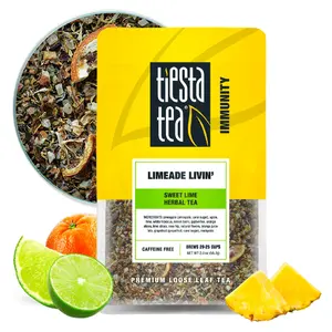 Tiesta Tea | Limeade Livin | Sweet Lime Herbal Tea | Loose Leaf Blend | Non Caffeinated Fruit Blend | Make Hot or Iced Beverage