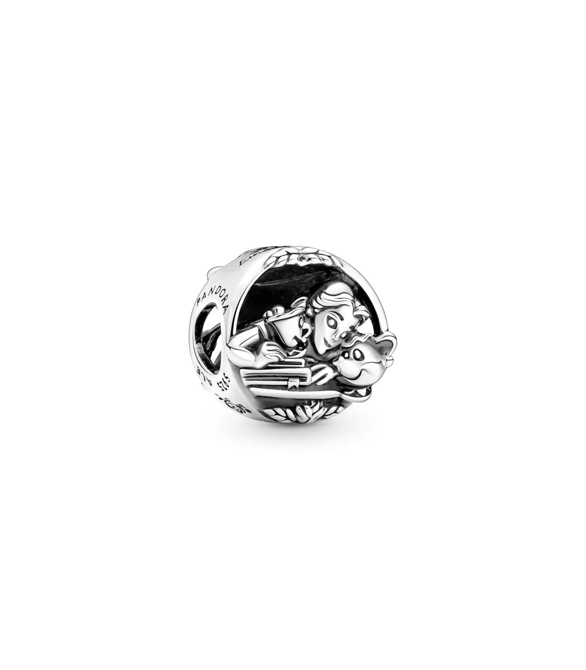 Pandora Disney Beauty and the Beast Sterling Charm & Pendant, Fairy Tale Character Art Collectible, Ideal Gift for Fashion Accessory Enthusiasts (790060C01), Collectibles, Gift Idea, Sterling Charms & Pendants, Sparkle Accents, Classic, Elegant, Unisex