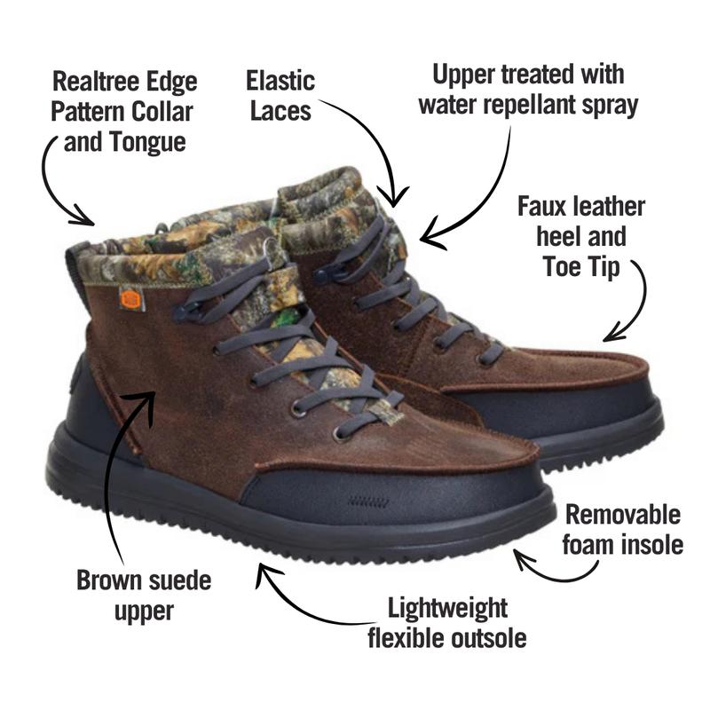 HEYDUDE X RealTree - Mens Comfortable Slip on Shoes