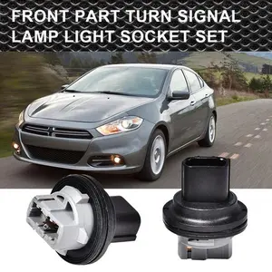 CROSSDESIGN Fits 2013-2016 DODGE DART FRONT PART TURN SIGNAL LAMP LIGHT SOCKET USA 2PCS