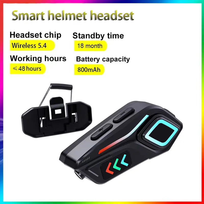 DVKIX 2026 new smart motorcycle helmet headset, riding assistant, waterproof and sweat-proof, 40 hours of long battery life, one-click voice assistant, suitable for all helmets