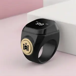 Smart Prayer Bead Counter Ring, Simple Modern Islamic Style, 33/99 Vibration Alerts, APP Sync, Daily Dhikr Prayer Use, Muslim Essentials