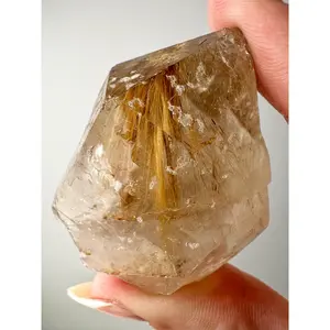 Raw Gold Rutile in Quartz - #3