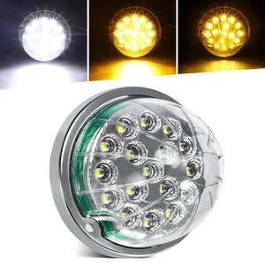 Partsam Dual Color Led Watermelon Light for Car Trailer Truck White/Amber