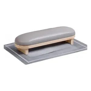 Professional Simple Wooden Pillowcase Leather Style Manicure Anti Stain Tool Table Mat Pillow Pad for Russian Nail Salon