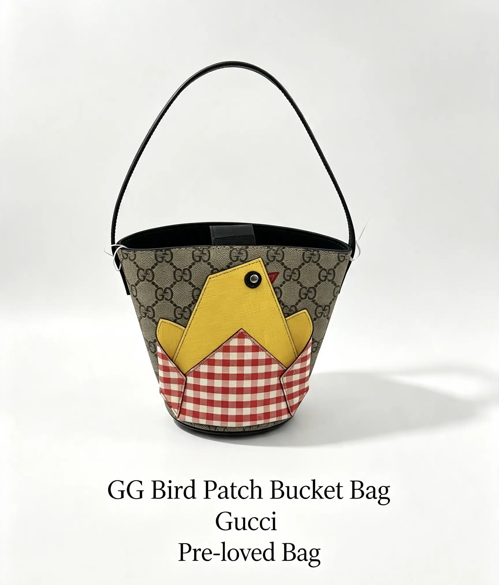 Pre-owned GUCCI GG Supreme Monogram Children's Chick Bucket Bag A101175