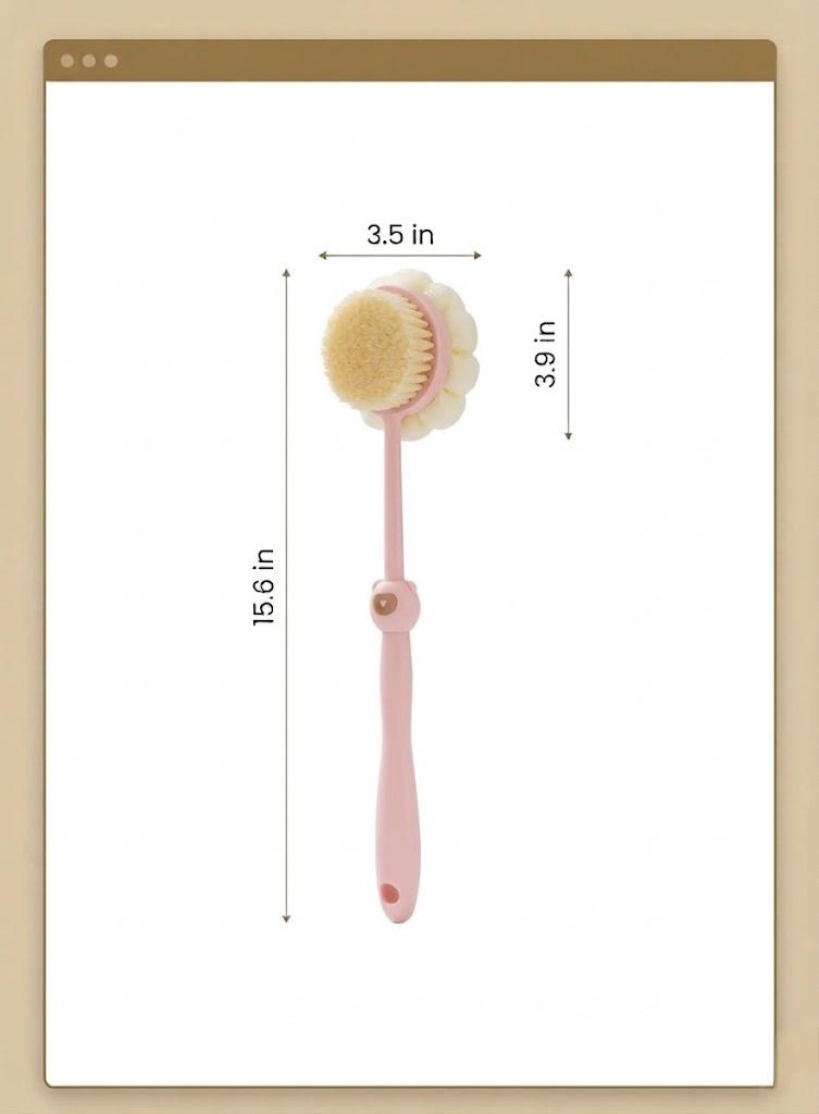 Back Scrubber for Shower,Bath Brush with Long Handle,Bath Brush Body Exfoliator for Wet or Dry Brushing,Men and Women (Blue)