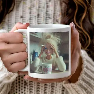 Funny Doll Face Coffee Mug, Disgusted Barbie Meme Coffee Cup, Sarcastic Reaction Gift, Weird Humor Tea Cup, Unhinged Meme Mug