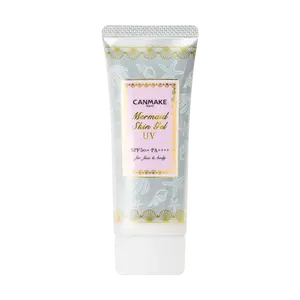 CANMAKE Mermaid Skin Gel UV SPF50+ PA++++ Makeup Base Primer - Pore Minimizing, Oil Control, Hydrating, Invisible Pores, 40g, Clear #01