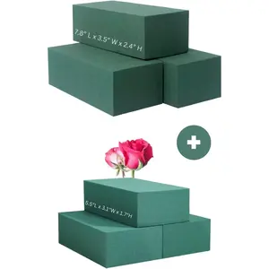Large Pack of 3 and Economical Sized Pack of 3 Dry and Wet Floral  Blocks for  and Artificial , for Wedding, Birthdays, , Office, and Garden Decorations