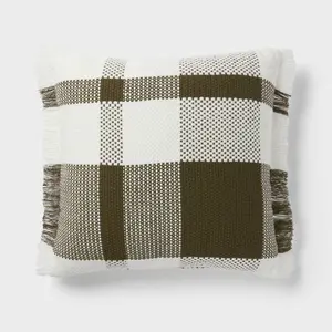 Euro Plaid Decorative Throw Pillow - Threshold