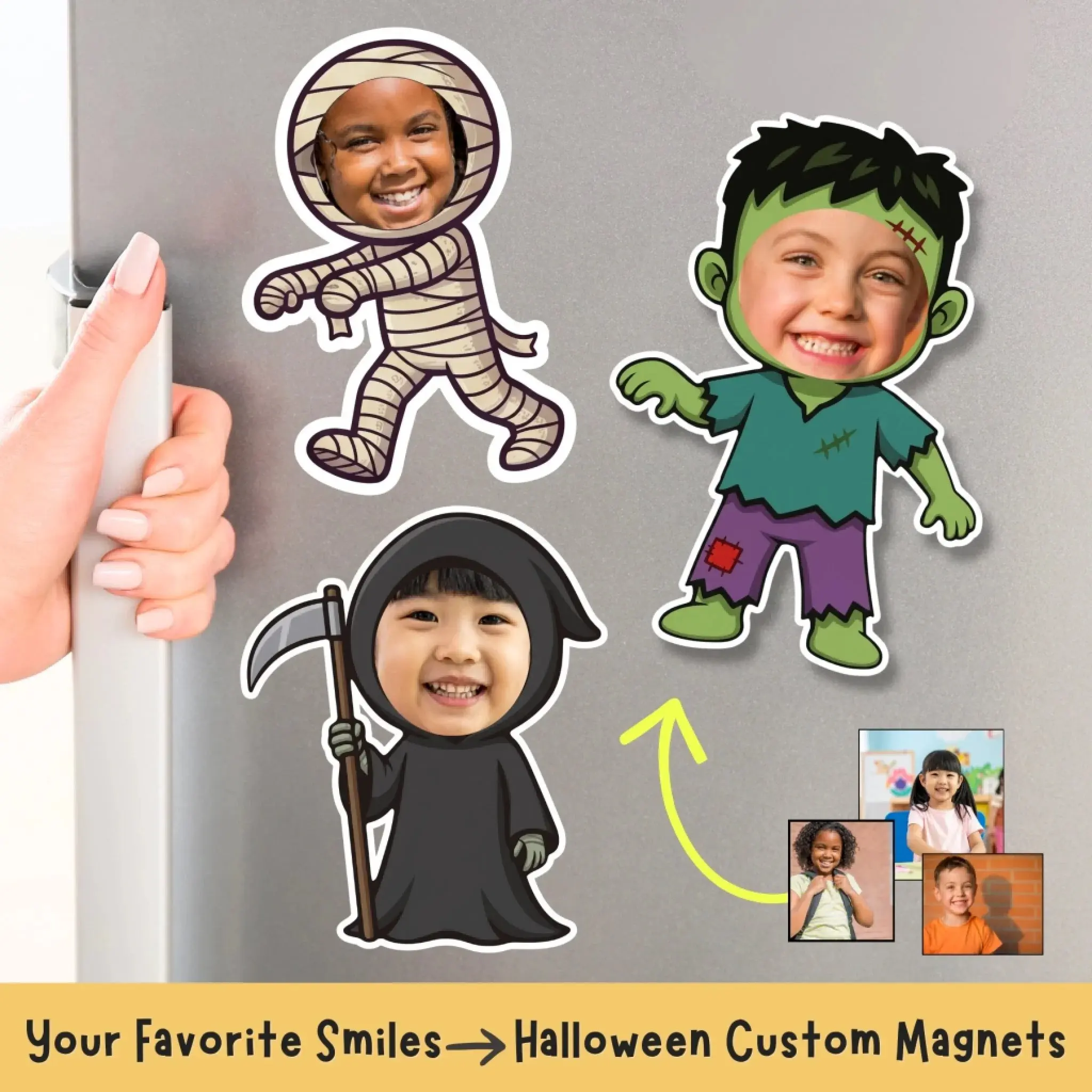 Personalized Halloween Photo Magnets – Custom Fridge Magnets