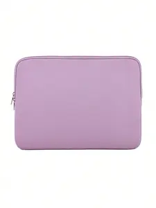 1pc Lavender Soft Laptop Inner Sleeve, Casual Zippered Closure Protective Case for 11.6-15.6 Inch Notebooks That Protects Laptops