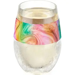 Wine Freeze Cooling Cup, Double Wall Insulated Freezable Drink Chilling Tumbler with Freezing Gel| Glasses for Red and White Wine, Set of 1, 8.5 oz, Unicorn
