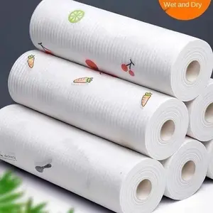 50 sheets/rool High quality dishwashing cloth - reusable, super large roll dry wet dual-use kitchen towel, non greasy cleaning cloth, Soft Cleaning Towel, Home Cleaning Products