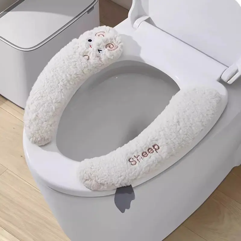 Thermal & Thick Cushioned Toilet Seat Cover Suitable for All-Season Use - Soft Brushed Bath Pad with Toilet Lid, Comfortable Toilet Seat Cushion for s & Seniors (Fit)