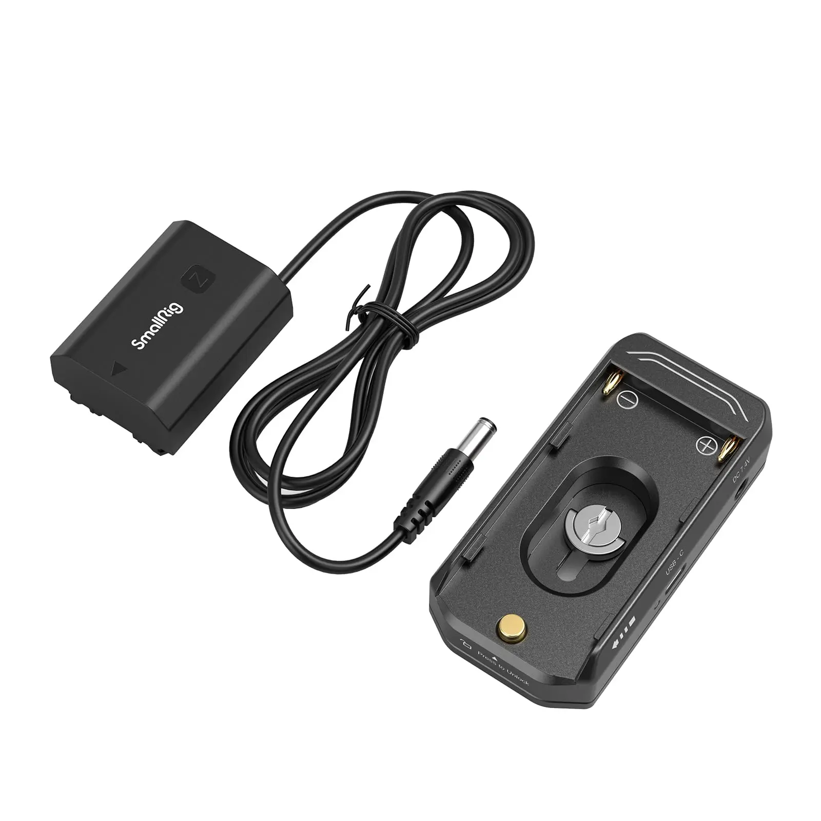 SmallRig NP-F Battery Adapter Mount Plate with NP-FZ100 Dummy Battery, for A7R V, A7 IV, A7S III, A7C II, A7CR, with USB-C Port and Dual DC Outputs Compatible with NP-F970, NP-F550, NP-F770-4341, Videography Equipment, Digital Camera, Dc5521 To Np-Fz100 D