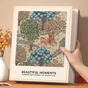 6 Inch 200 Pocket Large Capacity Insert Page Family Photo Album, Memorial Book for Couples Baby Photos, Storage Scrapbook