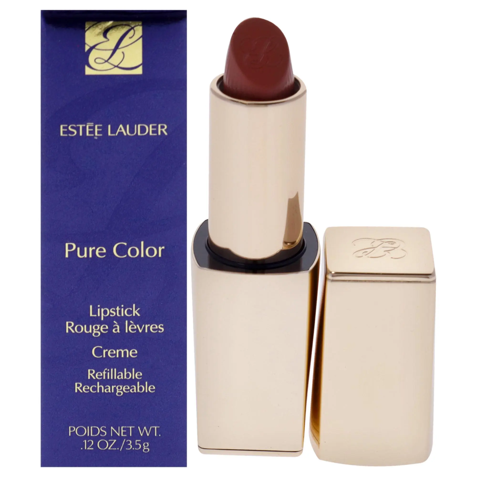 Estee Lauder Pure Color Creme Lipstick Tube - 826 Modern Muse for Women, 0.12 oz Refillable Lipstick