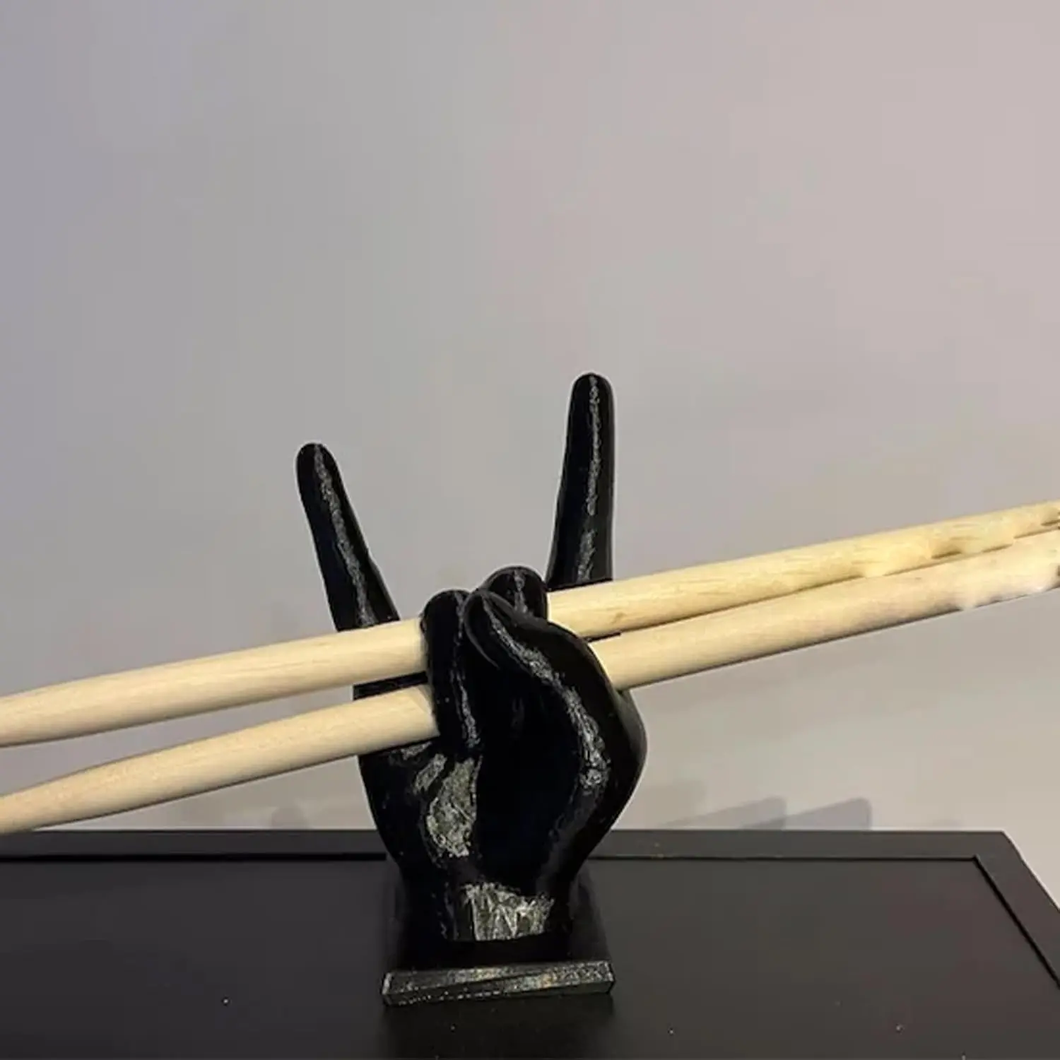 Drumstick Display Show Stand Creative Gift for Drummer,Funny Wand Stand Drumstick Display Rack Drum Stick Holder Gift for Drummer (Black)