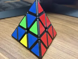 Pyramid Speed Cube Puzzle, Colorful 3D Brain Teaser, Smooth Turning Educational Fidget Toy for Kids & Adults