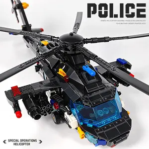 903pcs Z20 Helicopter Building Toy Set, Unisex Construction Kit, Ideal for Kids' Creative Play