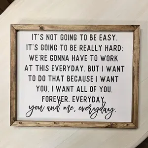 The Notebook Quote Farmhouse Sign | Love Quotes | Master Bedroom Poster| Farmhouse Home Decor | Romantic Quote Signs