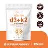 Micro Ingredients Vitamin D3 K2 5000IU Softgels | Infused with Sunflower Seed Oil, Vitamin K2 MK7 + Vitamin D Supplement, Non-GMO, No Gluten